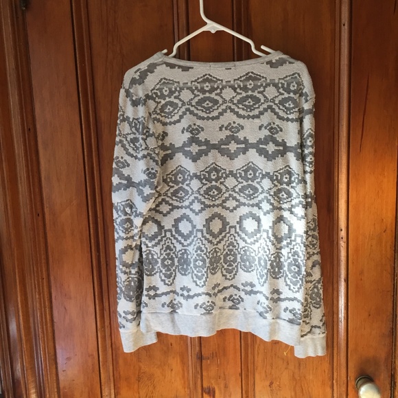 Saks Fifth Avenue GRAY Burnout Sweatshirt - Picture 4 of 4